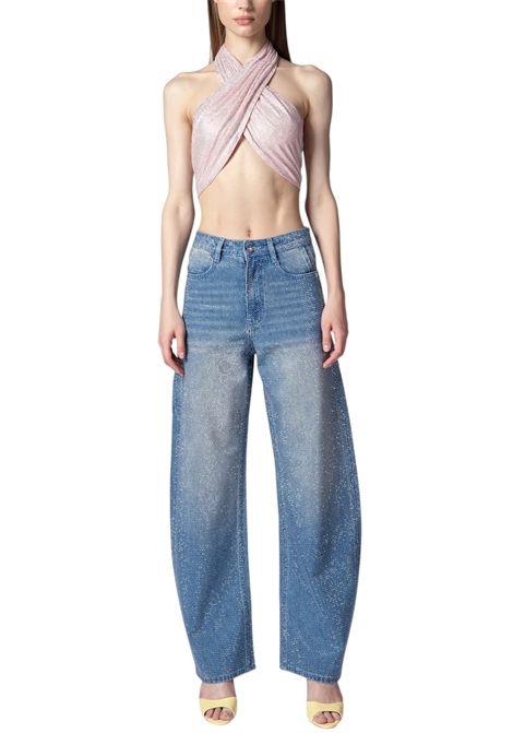 CHARON BLUE DENIM TWENTY FOURHAITCH | Trousers | A0107DEN62PBLU